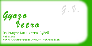 gyozo vetro business card